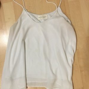 White lined tank top